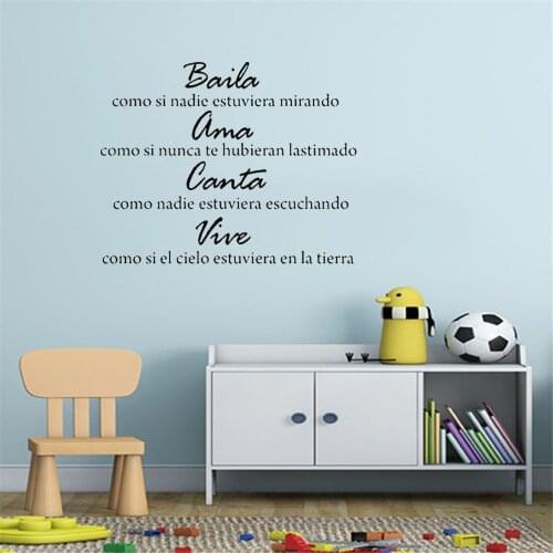 Quotes In Spanish Wall Decals Quotes Gram Wall Sticker Home Decoration For Living room Bedroom Vinyl Mural ru4013