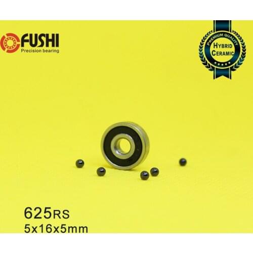 625 Hybrid Ceramic Bearing 5*16*5 mm ABEC-1 ( 1 PC) Industry Motor Spindle 625HC Hybrids Si3N4 Ball Bearings 3NC 625RS