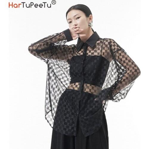 HARTUPEETU Women's Transparent Shirts