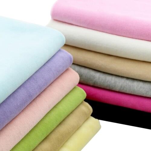 Cotton Velvet Knitted fabric Stretchy Spandex Cloth DIY Sewing Baby Clothing Blanket Material For Spring and Winter