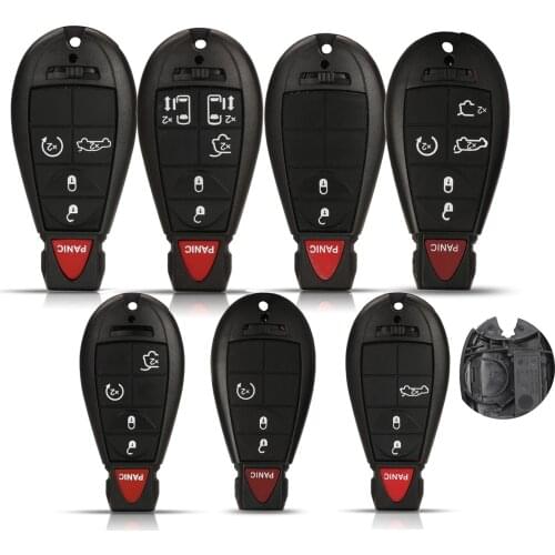 Jingyuqin 2/3/4/5/6 Buttons Remote Case Smart Key Shell For Chrysler Jeep Grand Cherokee 2008 - 2015 Fob Smart Key Case