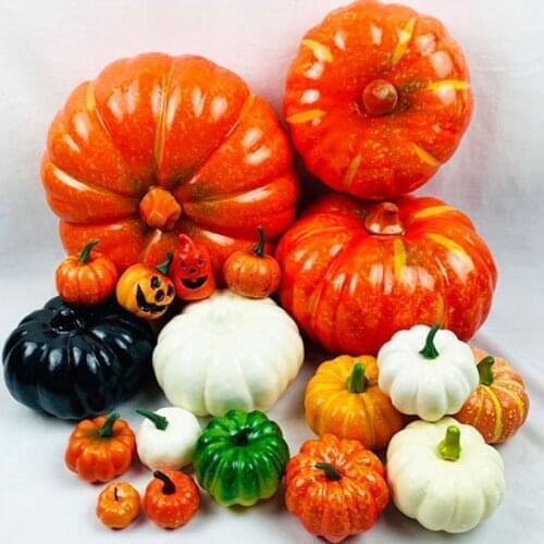 20Pcs Mini Artificial Pumpkin Happy Halloween Decoration Fake Simulation Vegetable For Fall Decor Home Props DIY Crafts