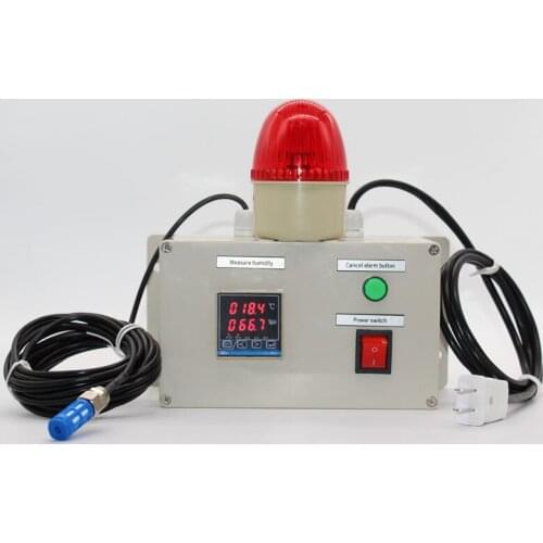 0.0~99.9%RH, -20~70'C wall hanging Intelligent digital temperature and humidity indicator alarm device with 5m sensor alarm