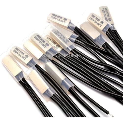 Temperature control switch KSD9700 100 degrees NC thermal protection / temperature controller 5A / 250V