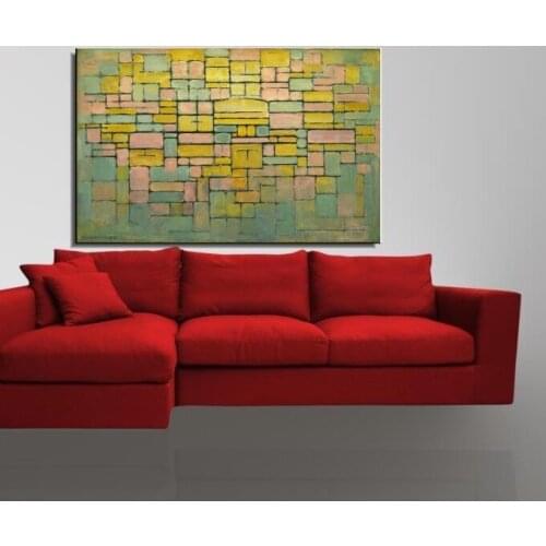 Piet Cornelies Mondrian Still life Handmade Abstract oil Painting Drawing art Unframed Canvas miniature picture