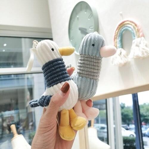 Plush Cute Long-billed Duck Keychain Doll Doll Schoolbag Pendant Men and Women The Same Style Net Red Mobile Phone Pendant