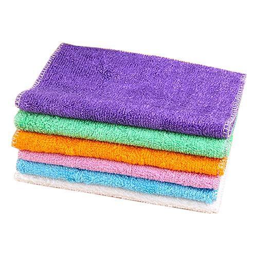 Practical Dish Towel Dishcloth Bamboo Fiber Oil Washing Towels Scouring Pad Kitchen Gadget Washing Cloth Rags Cleaning Cloth