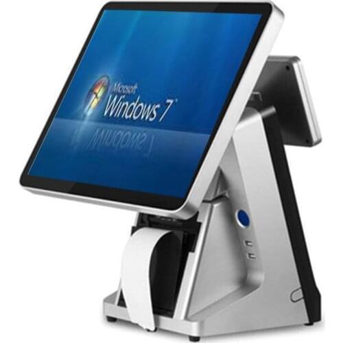 Factory sales 15'' touch screen POS machine POS system for retailrs 15 inch POS terminal with VFD printer cash register OEM