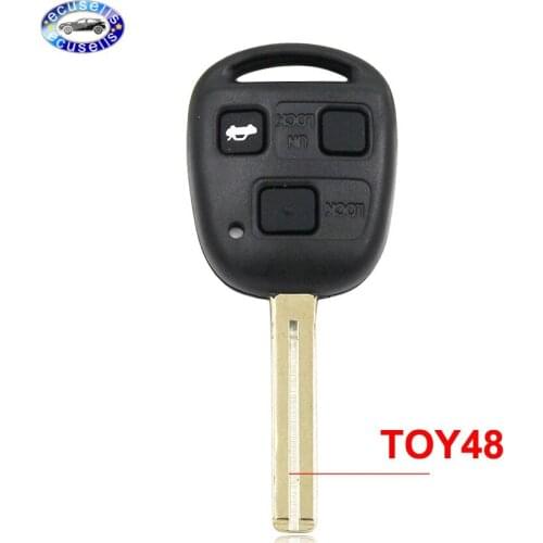 SALE! 3 Buttons Remote Key Shell Car Key Case TOY48 (Short) for Lexus RX350 ES300 ES330 GS400 GS430 GS470 LS400 Rubber Pad