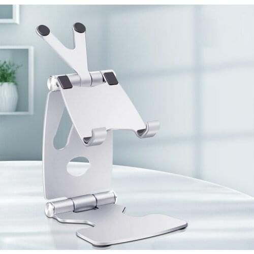 Adjustable Aluminum Alloy Desktop Tablet Holder Table Foldable phone standard Mobile Phone Holder Stand For Cell IPhone IPad