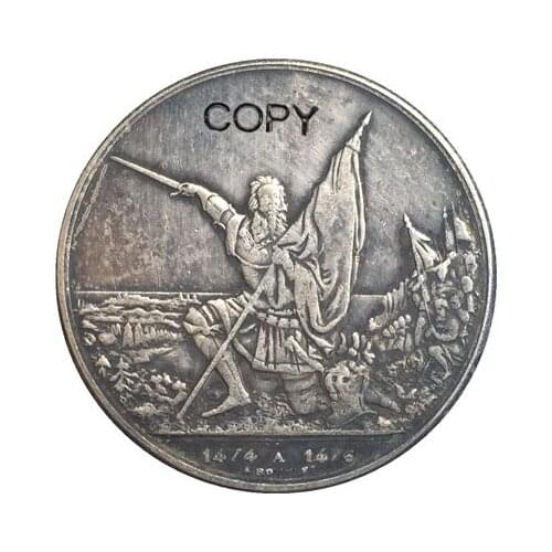 Switzerland 5 Franken Shooting Festival 1874 coins copy