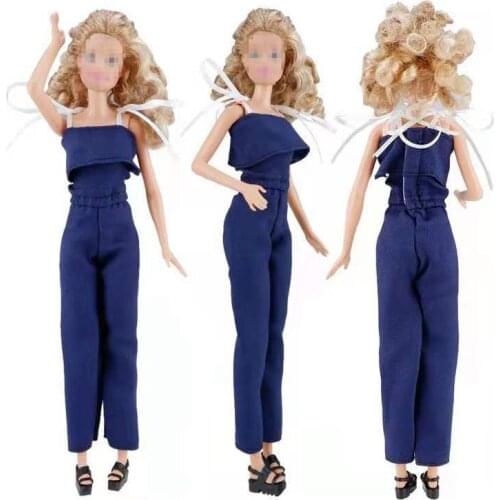 Cosplay Blue Chiffon Jumpsuit Doll Outfits 1/6 BJD Clothes for Barbie Doll Clothes Princess Gown 30cm Dolls Accessories Toy Gift