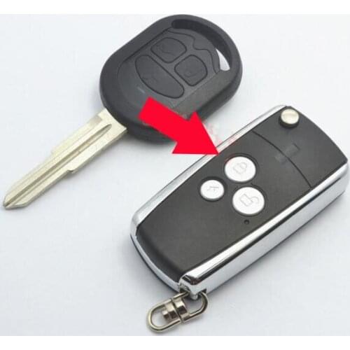 3 Buttons Replacement Modified Flip Folding Remote Key Shell Case For Buick Excelle HRV Fob Key Cover (After 2005 year)