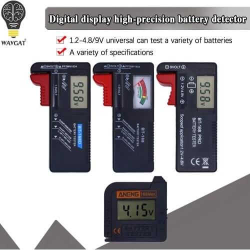 Official AN-168 Digital Lithium Battery Capacity Tester Checkered load analyzer Display Check AAA AA Button Cell Universal test