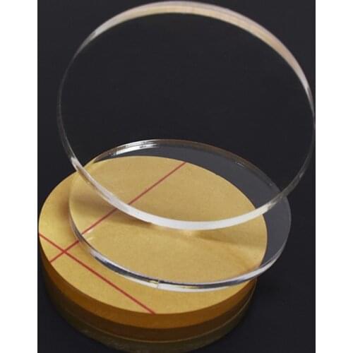 Thick 2-8mm Clear Cast Acrylic Circle Discs PMMA Transparent Plexiglass Round Sheets For DIY Craft Dia 100-400mm