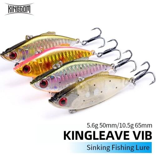 KINGDOM Sinking VIB Fishing Lure 50mm 5.6g 65mm 10.5g Small VIB Long Distance Bass Jig Trolling Bait Vibration Metal VIB Fishing