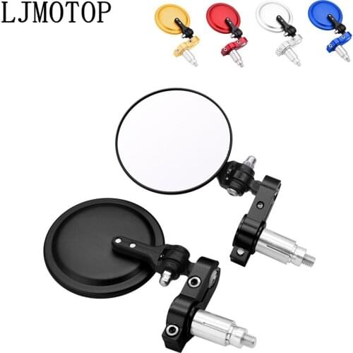 Universal Motorcycle Mirrors 3 Inch Round Folding Bar End Side Mirror for Honda Hornet 250 cb400 Hornet CB599 Hornet CB600