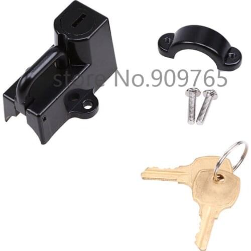 Universal Motorcycle Helmet Lock 7/8" ~1-1/8'' Bar Dirt bike Cruiser Chopper Bobber Scooter Offroad Cafe Racer Touring ATV