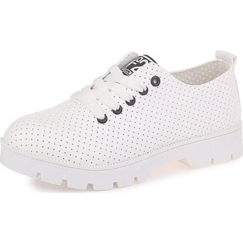 New girls sneakers fashion shallow mouth imitation leather light and comfortable all-match couple large size casual shoes women