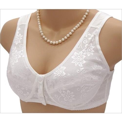 Women bra solid white cotton bras push up vest bralette lingerie bra for young girl mother daughter lace bh C3