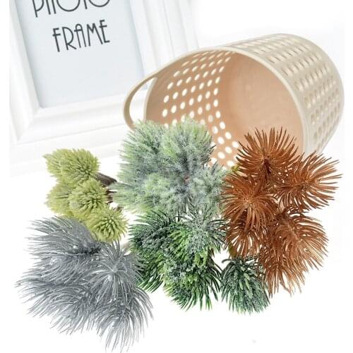 1PC Pine Leaves Pine Cones Artificial Plants Household Spring Summer Living Room Decorative Bonsai