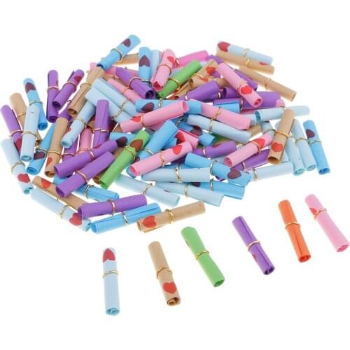 100 Pieces Message Wish Paper Scrolls for Wish Bottle Charms Party Favors Christmas Tree Wish Tree Hanging Decoration DIY Craft