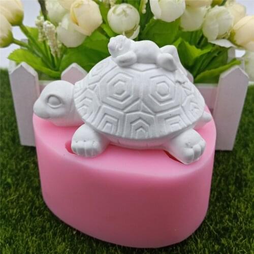 3D Tortoise DIY Soap Mold Candle Mold Decorating Silicone Mold Resin Crafts Molds