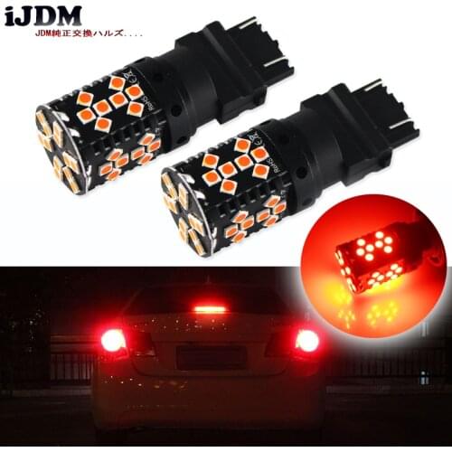IJDM Car Tail Lights 3157 LED Canbus Error Free Brilliant Red P27/5W P27/7W T25 LED Replacement Bulbs For Car Brake/Tail Lig