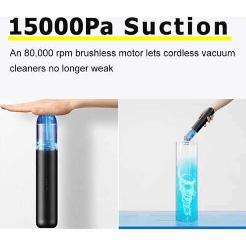 Baseus 15000Pa Car Vacuum Cleaner Wireless Mini Car Cleaning Handheld Vacum Cleaner w LED Light for Car Interior Cleaner