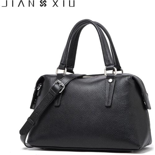JIANXIU Brand Luxury Handbags Women Bags Designer Genuine Leather Shoulde Bags Zip Compartment Tote Bag 2020 New Purses 2 Colors