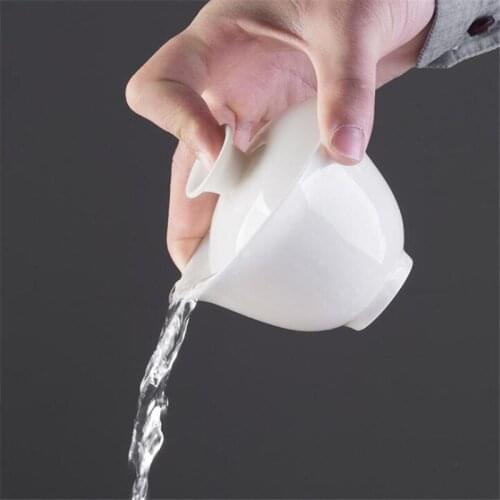 175ML High Quality White Bone China Gaiwan Tea Set,Travel Ceramic Tea Set,White Kung Fu Tea Set,Chinese Porcelain Gaiwan Cup