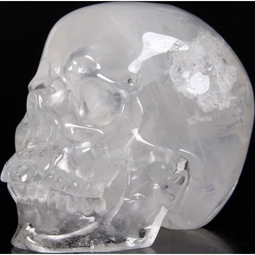 Ddh001171 MILKY QUARTZ Skull,Super Realistic,Crystal Healing