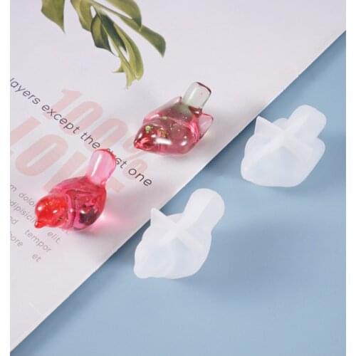 DIY Crystal Animal Mold Cute Bird Mirror Mold Pendant Table Ornaments Creative Resin Silicone Mold Jewelry Making Accessaries