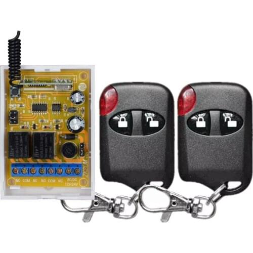 DC 24V 12V Two Way Function 2CH Relay Remote Control Switch Learning Code ASK Wireless Light Switch RF RX TX