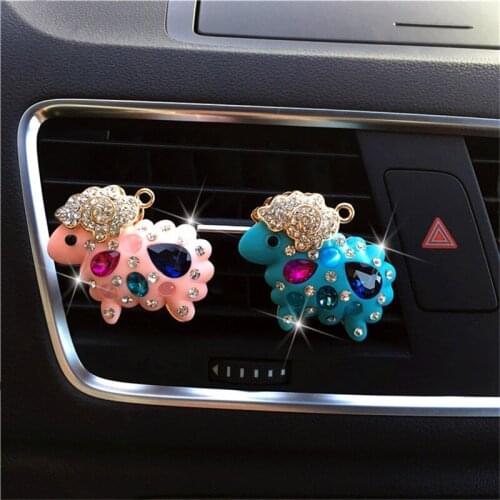 Hazy beauty Small sheep car air-conditioning perfume clip diamond car accessories Car Air Freshener styling
