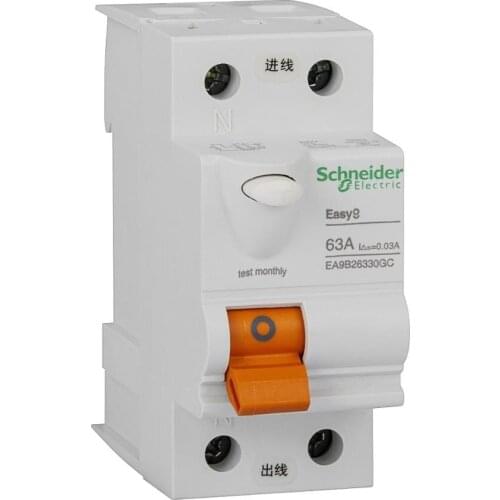 EA9B residual current action switch with overvoltage protection 2P 25A 40A 63A residual current action protection device 230VAC