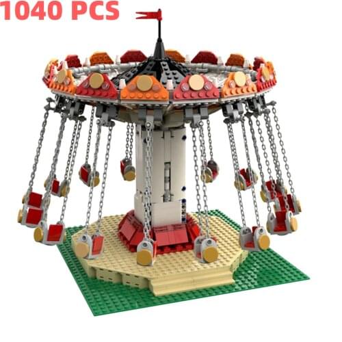 Swing Ride Friend Amusement Park Building Blocks Roller Coaster Educational Creative Ideal DIY Bricks Toys For Children Gifts