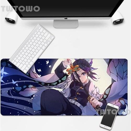 Kochou Shinobu Kimetsu No Yaiba Anime Hot Sell New Mouse Pad Anime Cartoon Natural Rubber Office Decoration Carpet Keyboard Pad