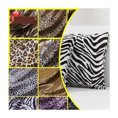 Short Plush Fabric Sand Released Tiger-printed Leopard-print Cow-print Animal-print Sofa Cover Brocade Sewing DIY Pillowcase