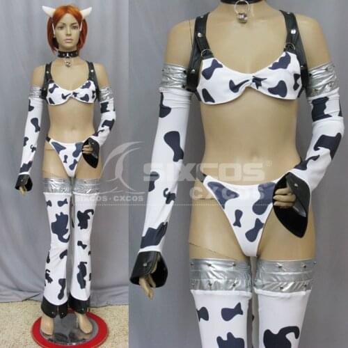 Cow Girl Cosplay Costume Fashion Decorative Pattern Uniform Suit Full Set Female Role Play Clothing Custom-Make Any Size