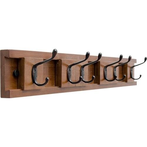 Clothes hook wall hanging creative coat hook coat rack wall hanging rack bedroom row hook wall moving clothes hook