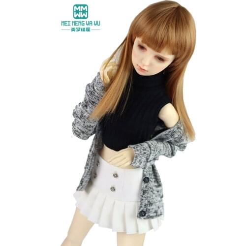 BJD Doll clothes 58-60CM 1/3 SD DD Dolls Toys Ball Jointed Doll Fashion pleated skirt, wool cardigan Girls gift