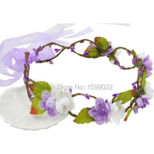 Summer Wedding Crown Tiaras Princess Vacation Wear Hand Crafted Jewelry Boho Hair Band Diy Floral Head Garland Photography Props