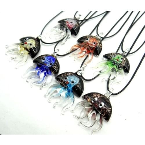 Fashion Quartz crystal Multi-Color Coloured Glaze Glass loose charm Pendant Jewelry making necklace Accessories wholesale A13