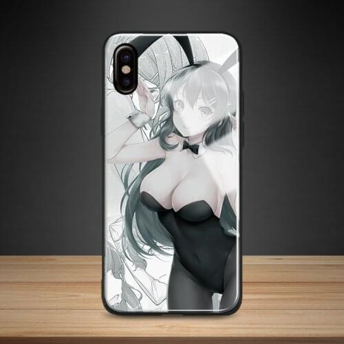 Sakurajima Mai Seishun Buta Tempered Glass Soft Silicone Phone Case Cover For iPhone 5 5s Se 6 6s 7 8 Plus X XR XS 11 Pro MAX