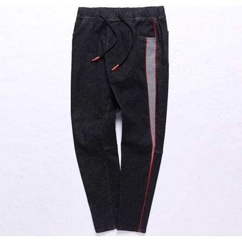 8XL 6XL 5XL 2020 new Mens Casual Jeans High Elastic Cotton Straight Trousers New Plus Size Fashion Male Jeans big size