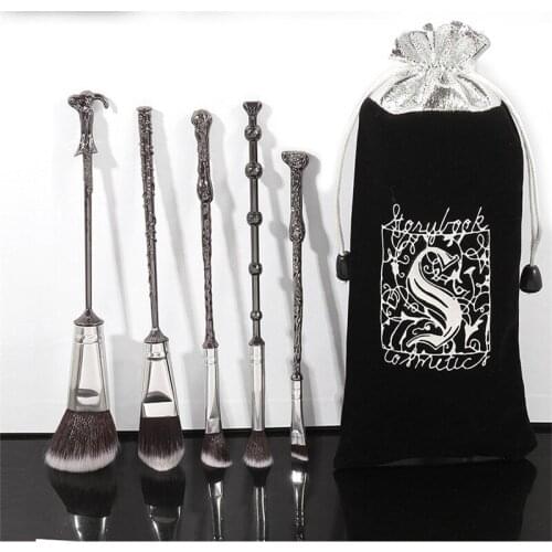 2021 New Fancy Face Cosmetic Makeup Brushes Makeup Brush Set Blush Brush Slanted Eyebrow Brush Metal Handle Brushes