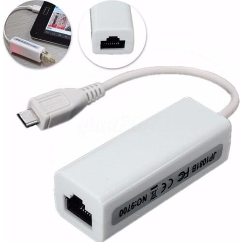 New Micro USB 2.0 5P to RJ45 Networks Lan Ethernet Cable Converter Adapter for Tablet PC EM88