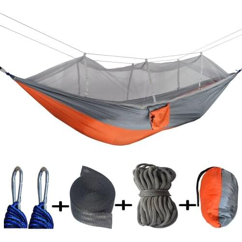 New Outdoor Camping Anti-Mosquito Hammock with Mosquito Net Ultralight Portable Folding Backpacking Automatic Tent Hanging Chair