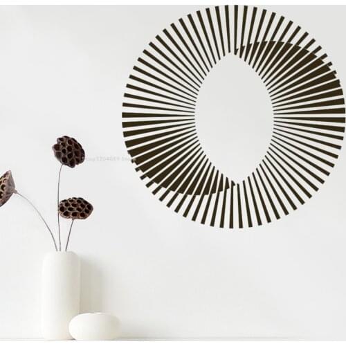 Oval Optical Illusion Wall Decals Geometric Vinyl Murals Home Modern Decor Office Removable Sofa background poster mural DG404